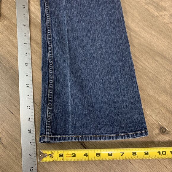 Jordache Womens Jeans Bootcut Size 16 Stretch Waist Dark Wash Flap Pockets - Picture 5 of 9